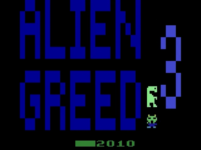 Alien Greed 3 (Homebrew) — Title screen